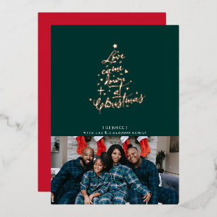 Love Came Down Foil Christmas Card