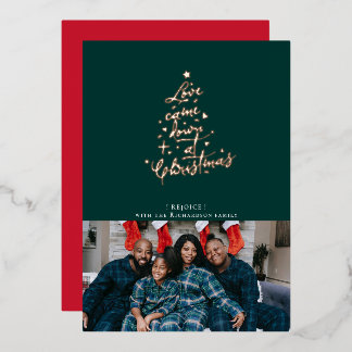 Love Came Down Foil Christmas Card