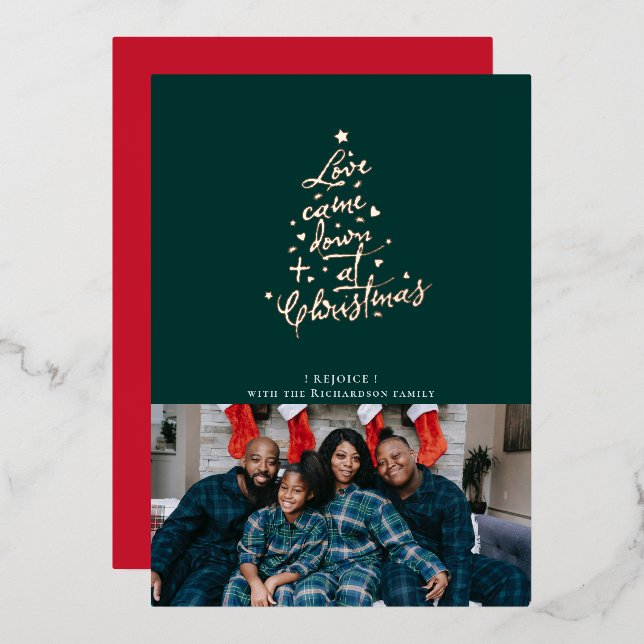 Love Came Down Foil Christmas Card (Front/Back)