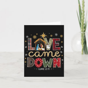 Love Came Down Luke 2_11 Patchwork Christmas Art  Card