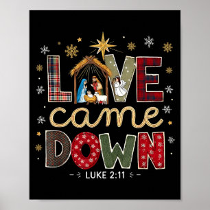 Love Came Down Luke 2_11 Patchwork Christmas Art  Poster