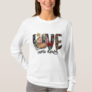 Love Came Down Luke Christmas Red Buffalo Plaid Tu T-Shirt