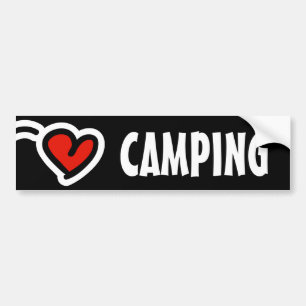 Love camping bumper sticker