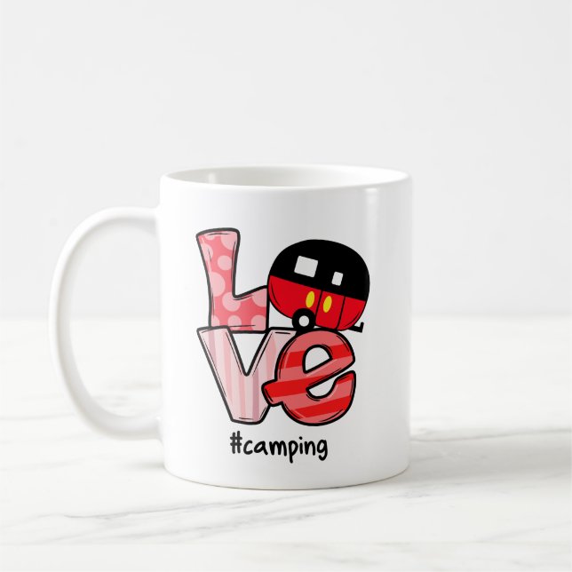 Love Camping #Camping  Coffee Mug (Left)