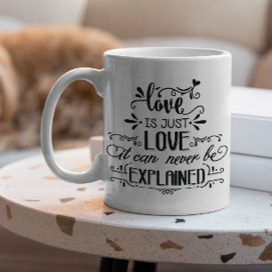 Love Can never Be Explained Love Couple Quote Mug