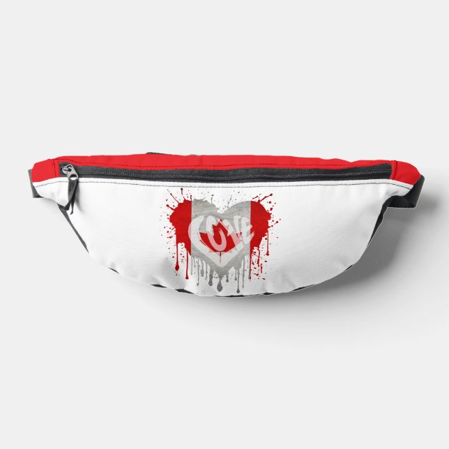 Love Canada Flag Bum Bags (Lay Down)