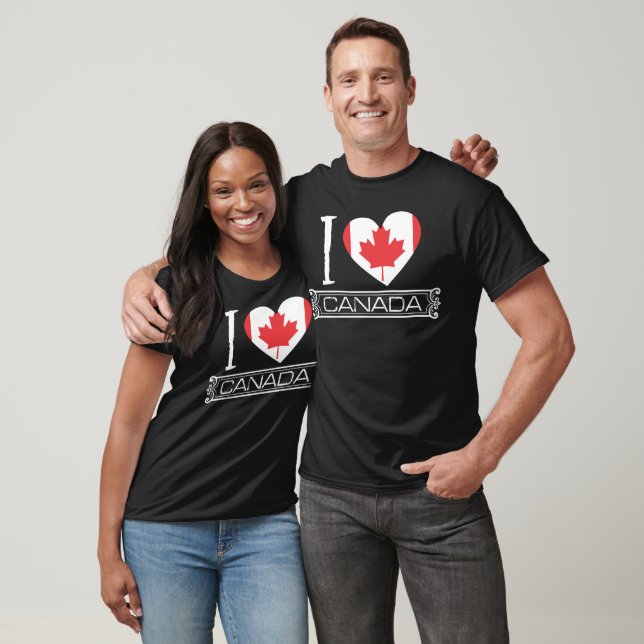 Love Canada Flag Country T-Shirt (Unisex)