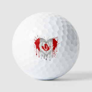 Love Canada Flag Golf Balls