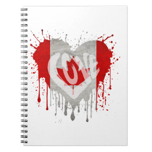 Love Canada Flag Notebook