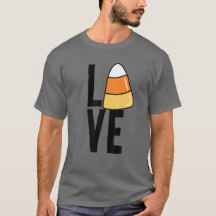 Love Candy Corn Groovy Funny Kids Adults Halloween T-Shirt
