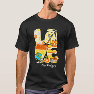 LOVE Candy Corn Lunch Lady Life Fall Halloween Gif T-Shirt