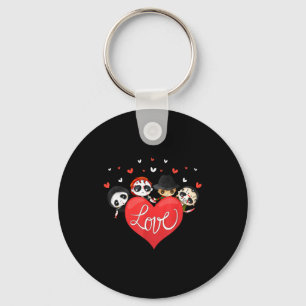 Love Candy Heart Cute Killer Horror Movie Anti Val Key Ring
