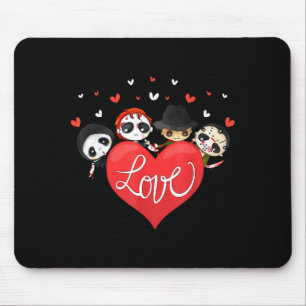 Love Candy Heart Cute Killer Horror Movie Anti Val Mouse Mat