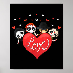 Love Candy Heart Cute Killer Horror Movie Anti Val Poster