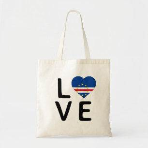 Love - Cape Verde Flag Tote Bag