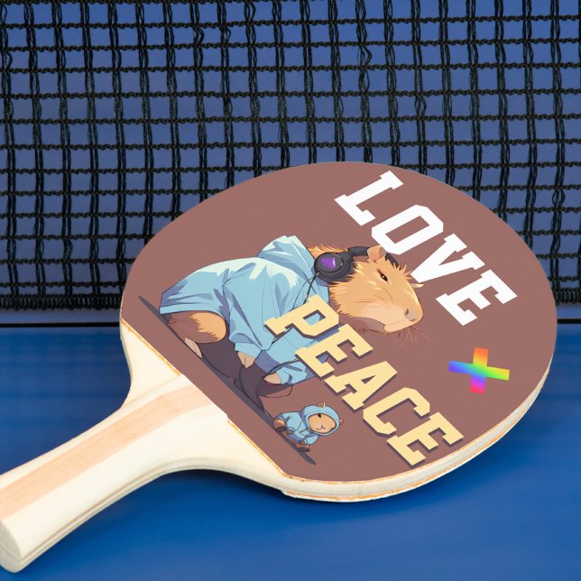 LOVE × CAPYBARA - Custom Ping Pong Paddle (Creator Uploaded)