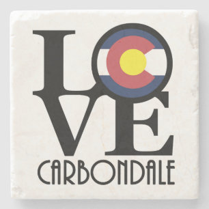 LOVE Carbondale Stone Coaster