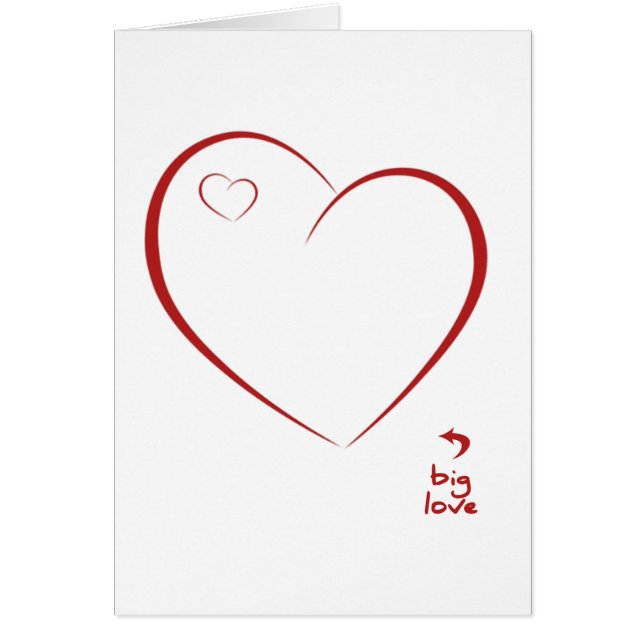 Love card - big love - you are the love of my life (Front)