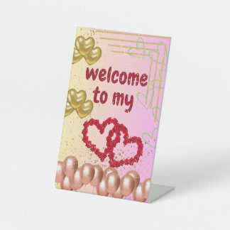 Love Card  Pedestal Sign