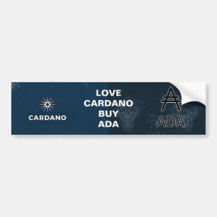 Love Cardano, Buy ADA Bumper Sticker