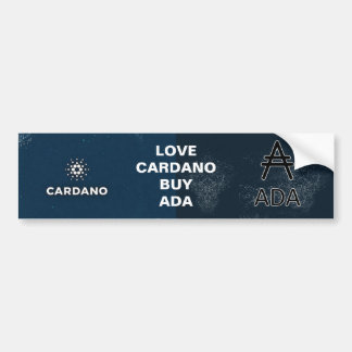 Love Cardano, Buy ADA Bumper Sticker