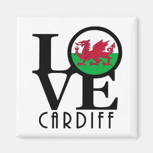 LOVE Cardiff Wales Magnet