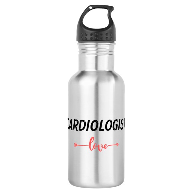 Love cardiologist 710 ml water bottle (Front)