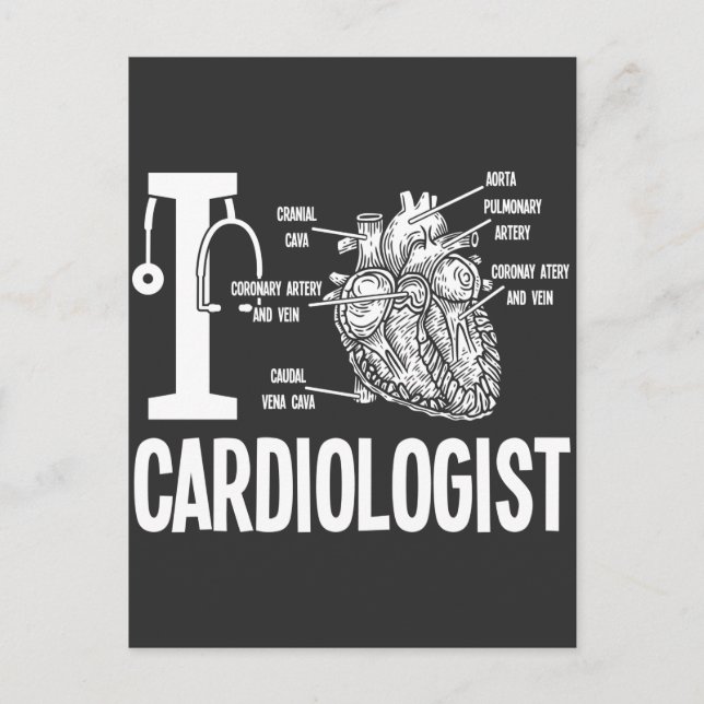 Love Cardiologist Heart Anatomy Medical Cardiology Postcard (Front)
