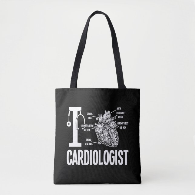 Love Cardiologist Heart Anatomy Medical Cardiology Tote Bag (Front)