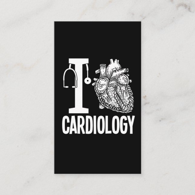Love Cardiology Heart Surgery Medical Cardiologist Business Card (Front)