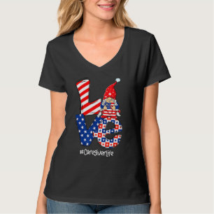 Love Caregiver Life Nurse Stethoscope Patriotic 4t T-Shirt