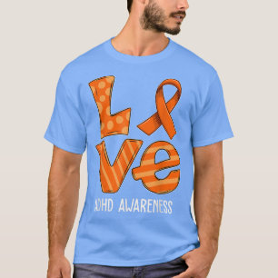 Love Cartoon Support ADHD Awareness 2022  T-Shirt