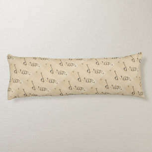 Love carved sign on the beach sand body cushion