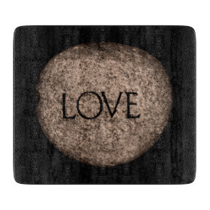 "Love" Carved Stone Cutting Board