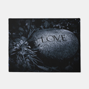 "Love" Carved Stone Doormat