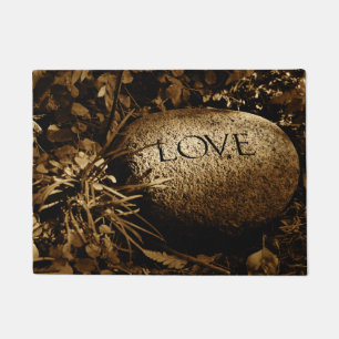 "Love" Carved Stone Doormat