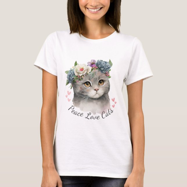 Love Cat Girl T-Shirt (Front)