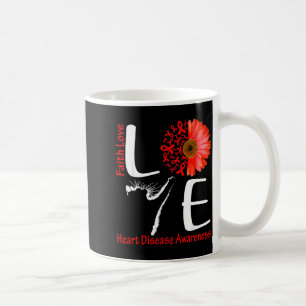Love Cat Heart Faith Hope Love Heart Disease Aware Coffee Mug