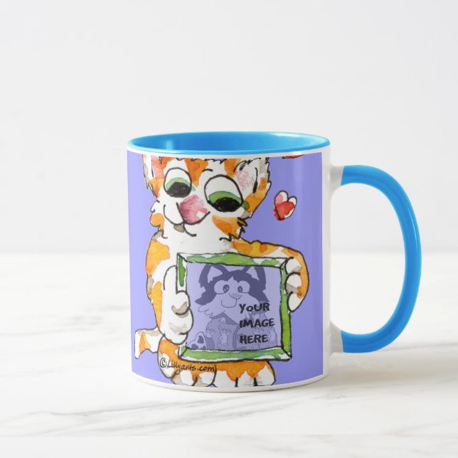 Love Cat Heart Mug to Personalise (Right)