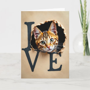 Love Cat Peek Card