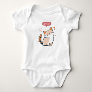 Love cat T-Shirt Baby Bodysuit