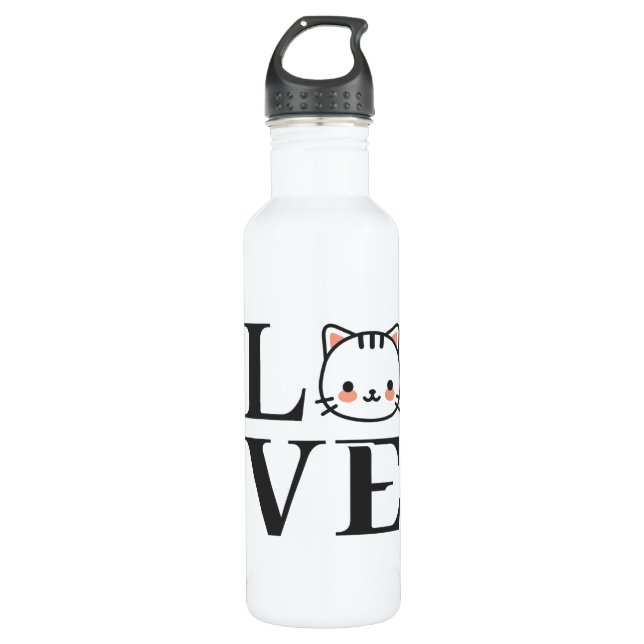 Love Cats 710 Ml Water Bottle (Front)