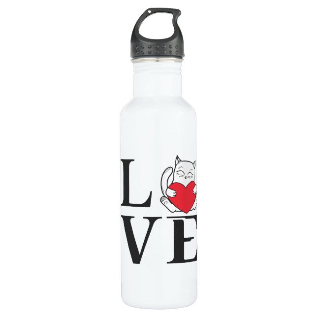 Love Cats 710 Ml Water Bottle (Front)