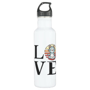 Love cats and meditation 710 ml water bottle