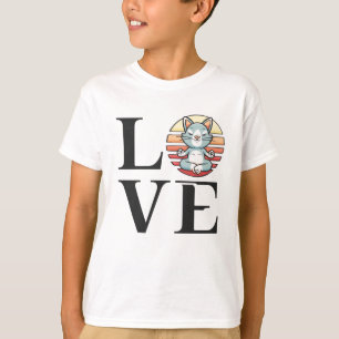 Love cats and meditation T-Shirt