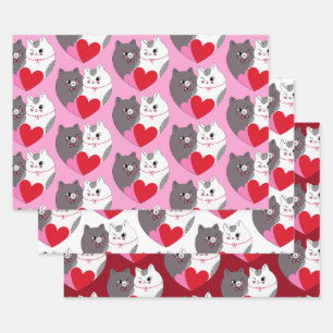 Love Cats Collection Wrapping Paper Sheet