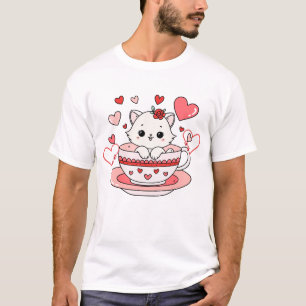 Love Cats Cute Typography Cat Lover Design T-Shirt