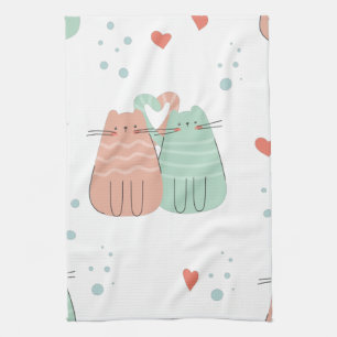 Love Cats Design   Geschirrtuch Tea Towel