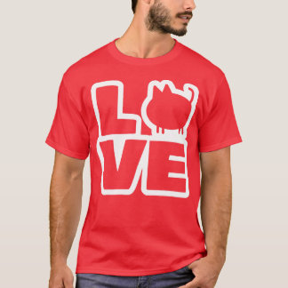 Love Cats in White Valentines Day T-Shirt