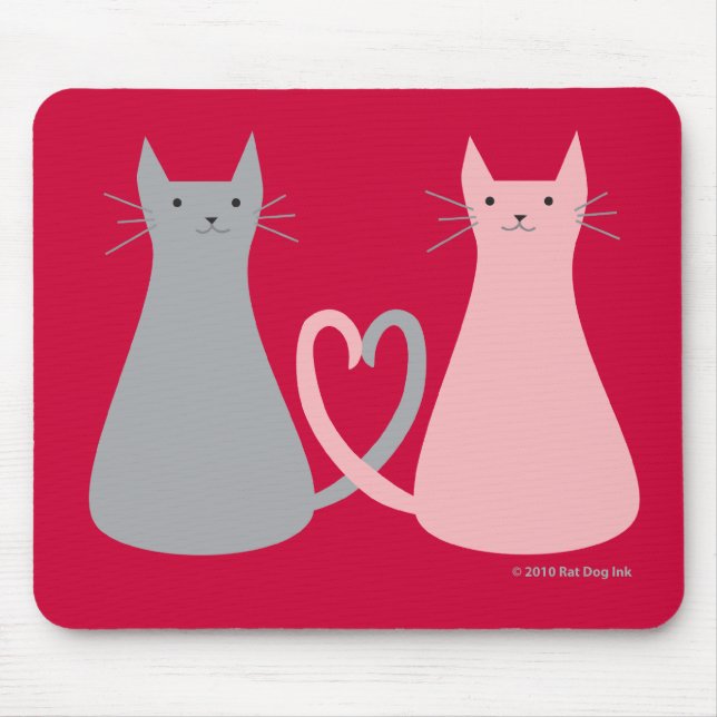 Love Cats Mouse Pad (Front)